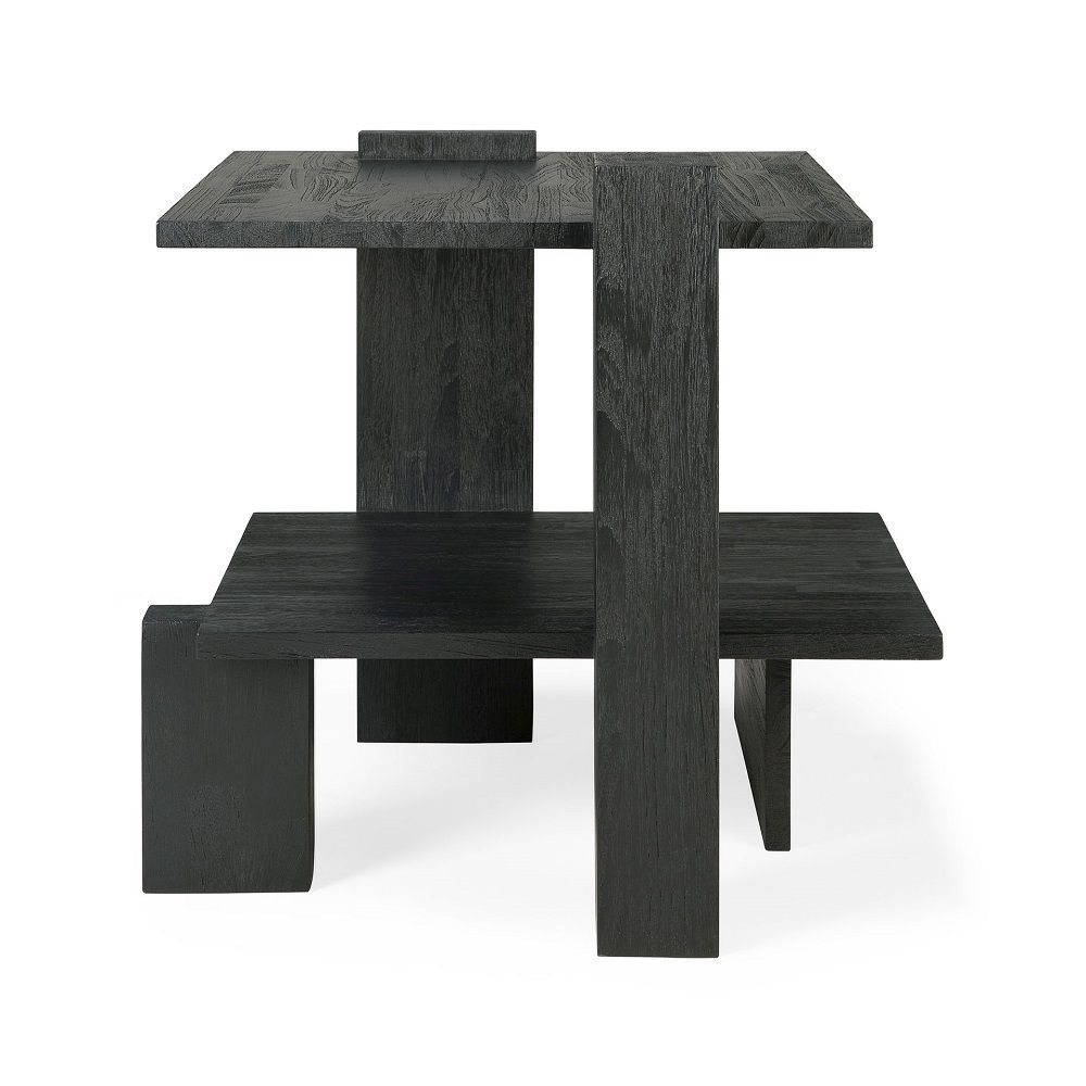 Teak Abstract Side table Table d'appoint Noir Ethnicraft