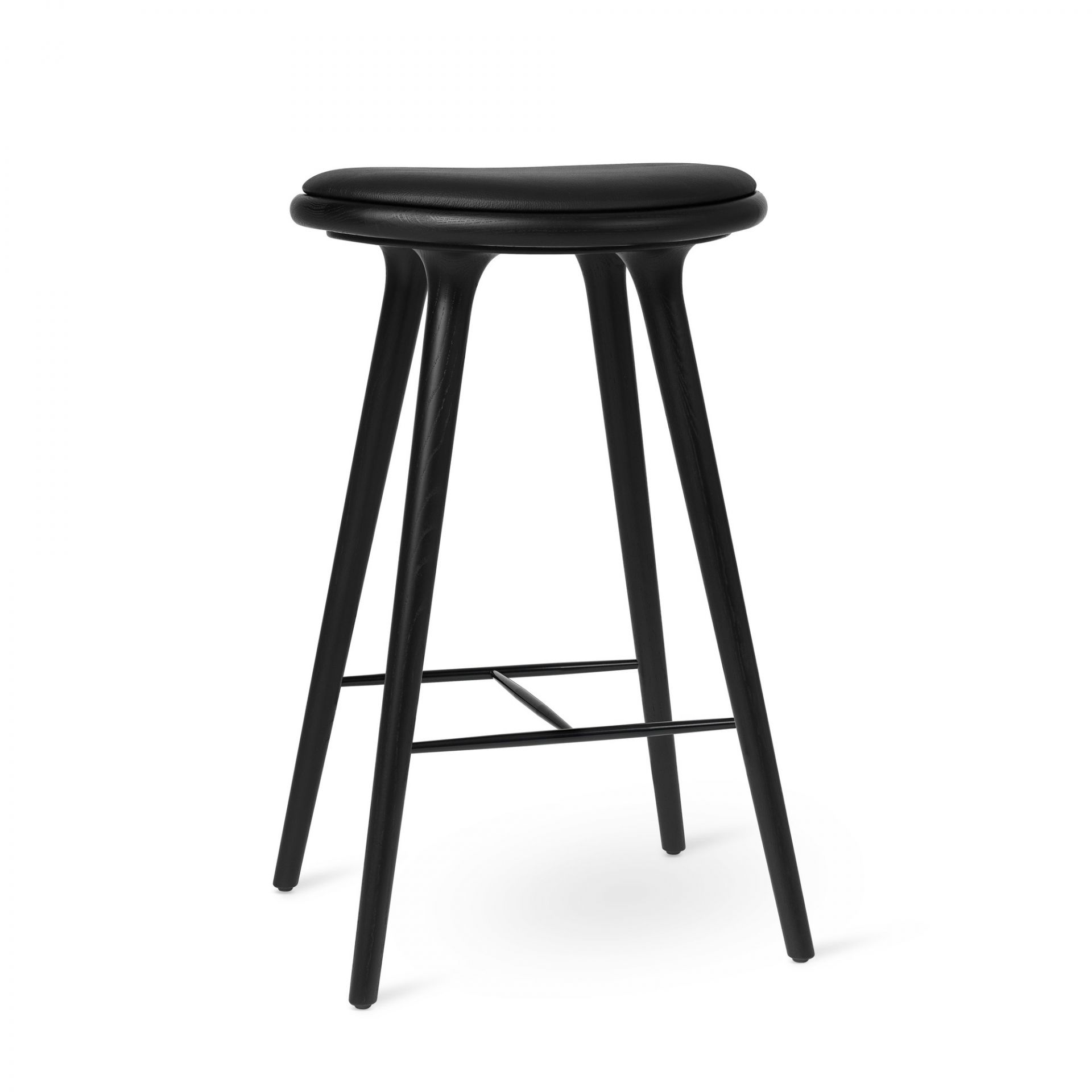 chêne teinté noir Mater tabouret haut