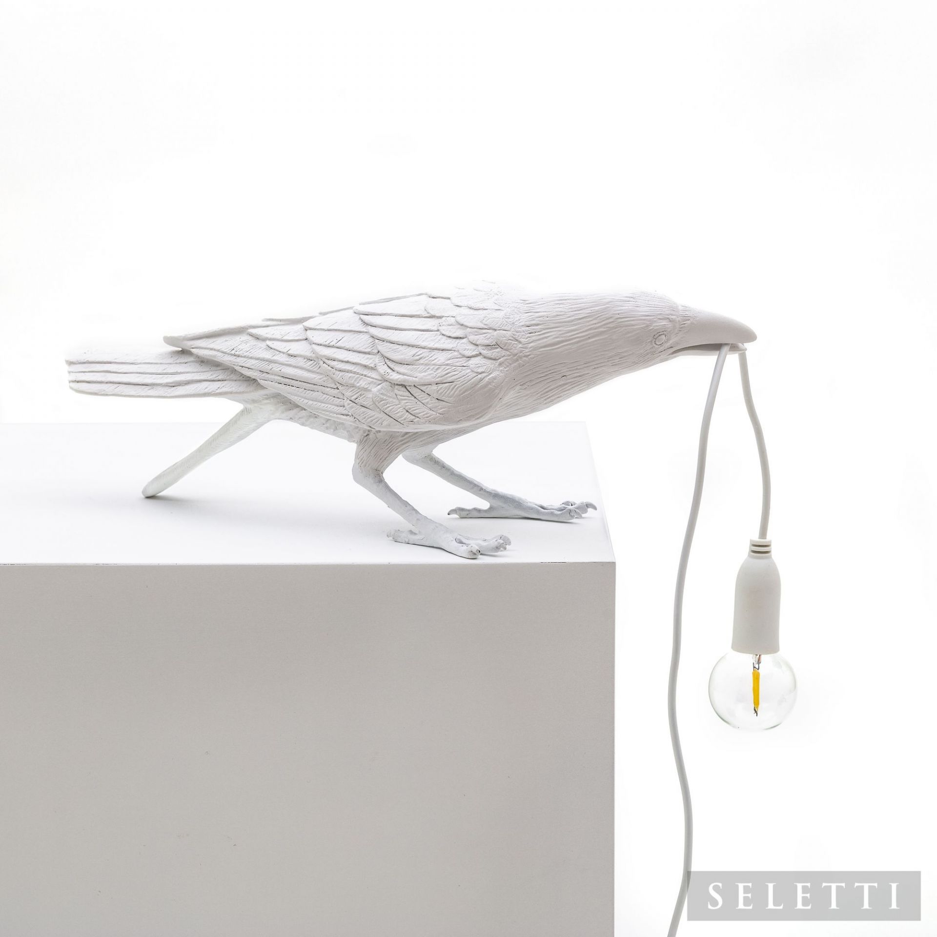 Bird Lamp Playing white Lampe Seletti OFFRE SPECIALE