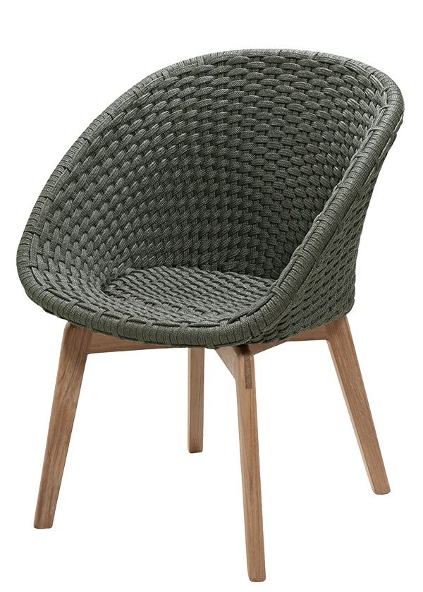 Peacock Outdoor Fauteuil Rope Cane-Line Vert foncé