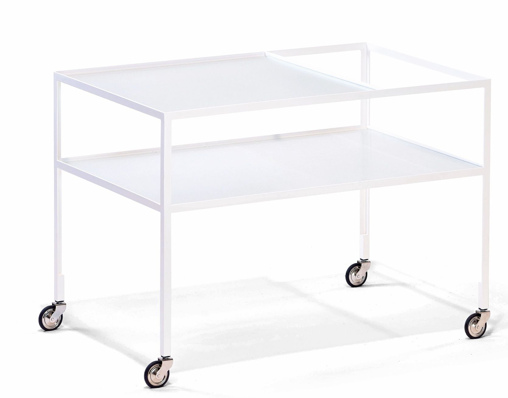 Chariot de bar blanc Richard Lampert