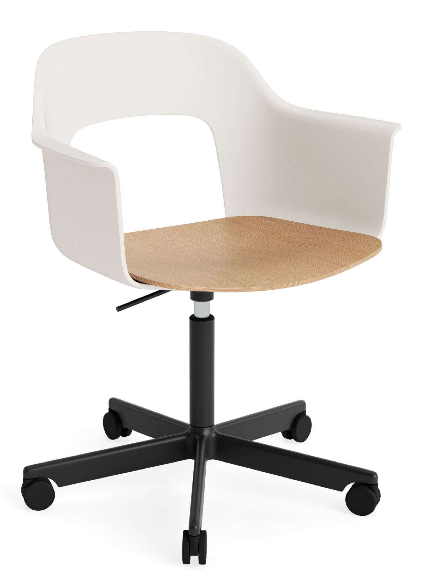 Layout Armchair 242 Fauteuil 4 pieds en étoile Vérin à gaz avec fonction pivotante Hay