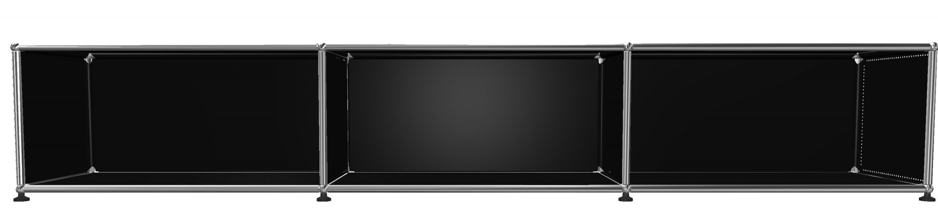 USM Haller Lowboard L 225 cm Ouvert Noir Graphite - FAST DELIVERY