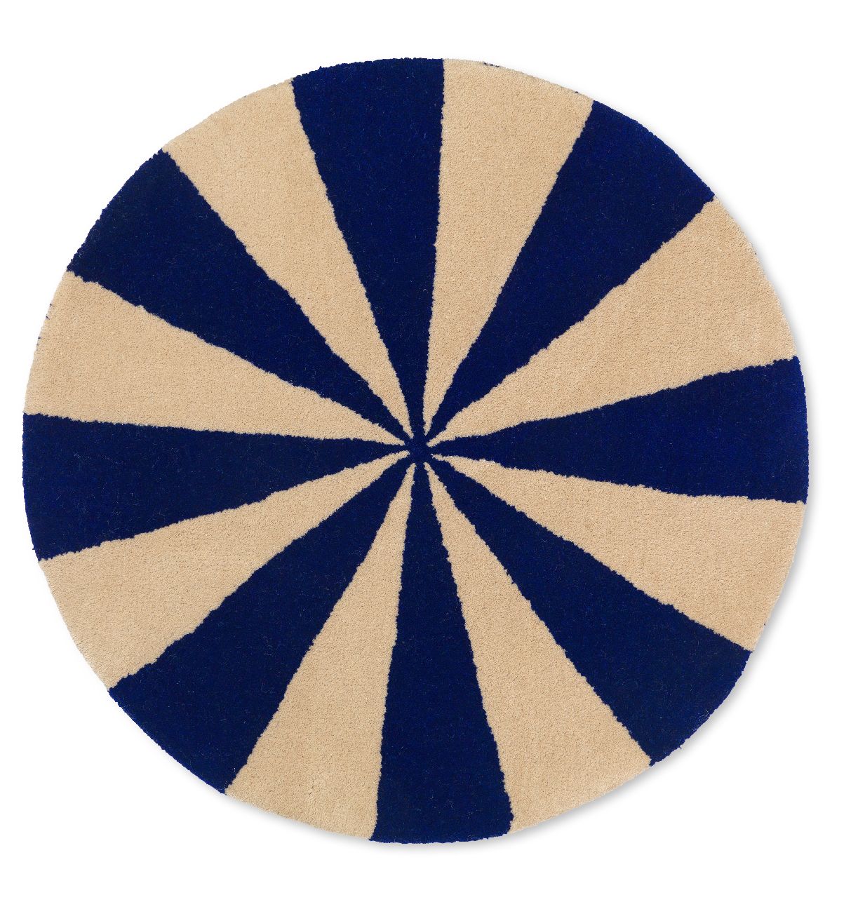 Tapis touffeté en arc BLEU VIF / BLANC CASSÉ Ferm Living OFFRE SPECIALE