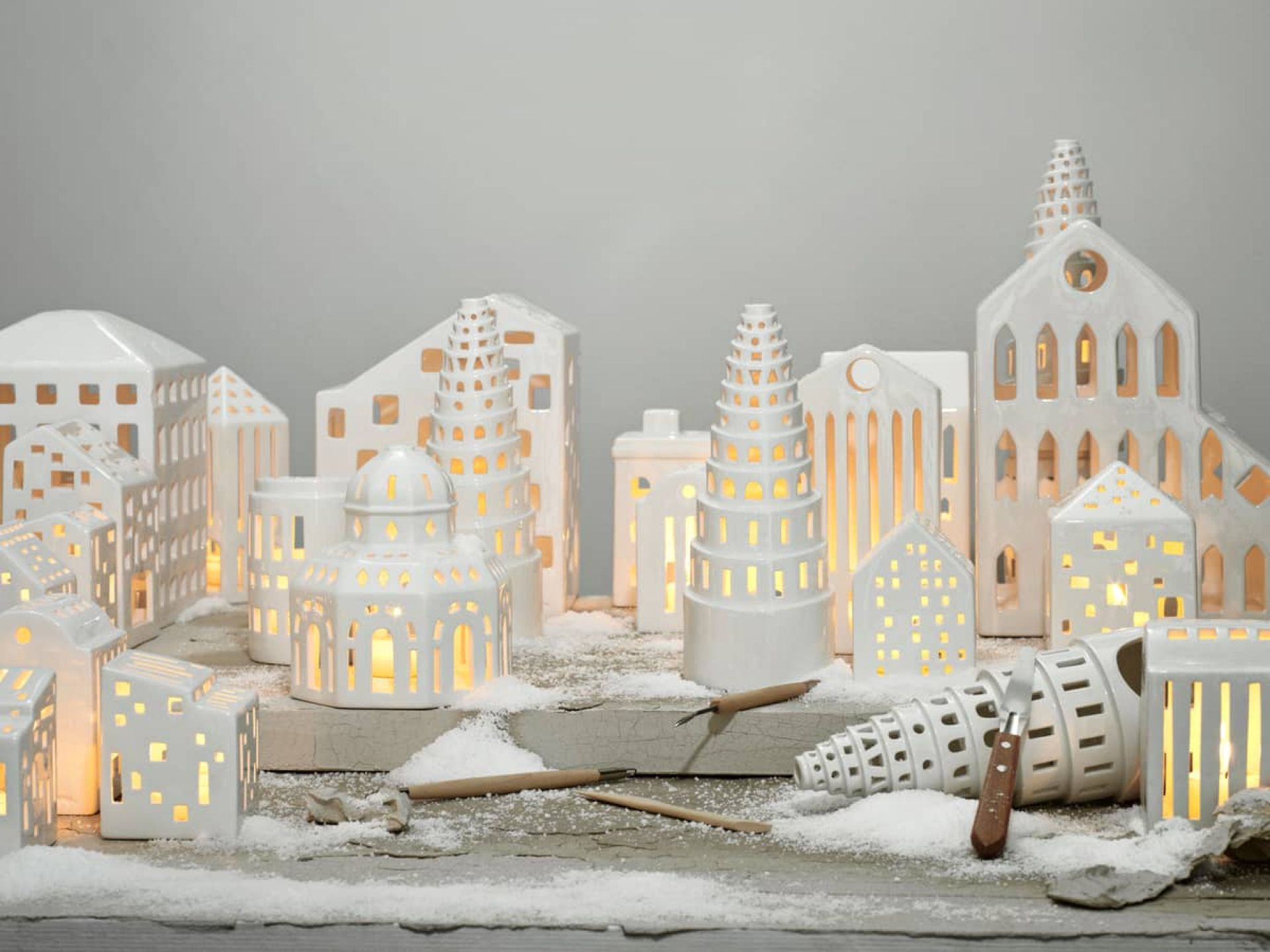 Urbania Maison lumineuse petite tour  H 11,5 cm Kähler OFFRE SPECIALE