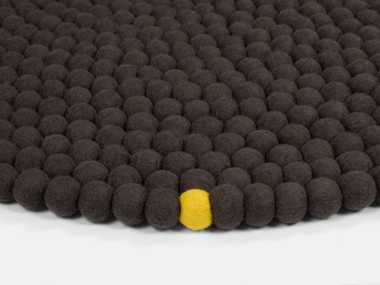 Big One Rund Tapis en feutre Ø 300 cm myfelt  Anthracite