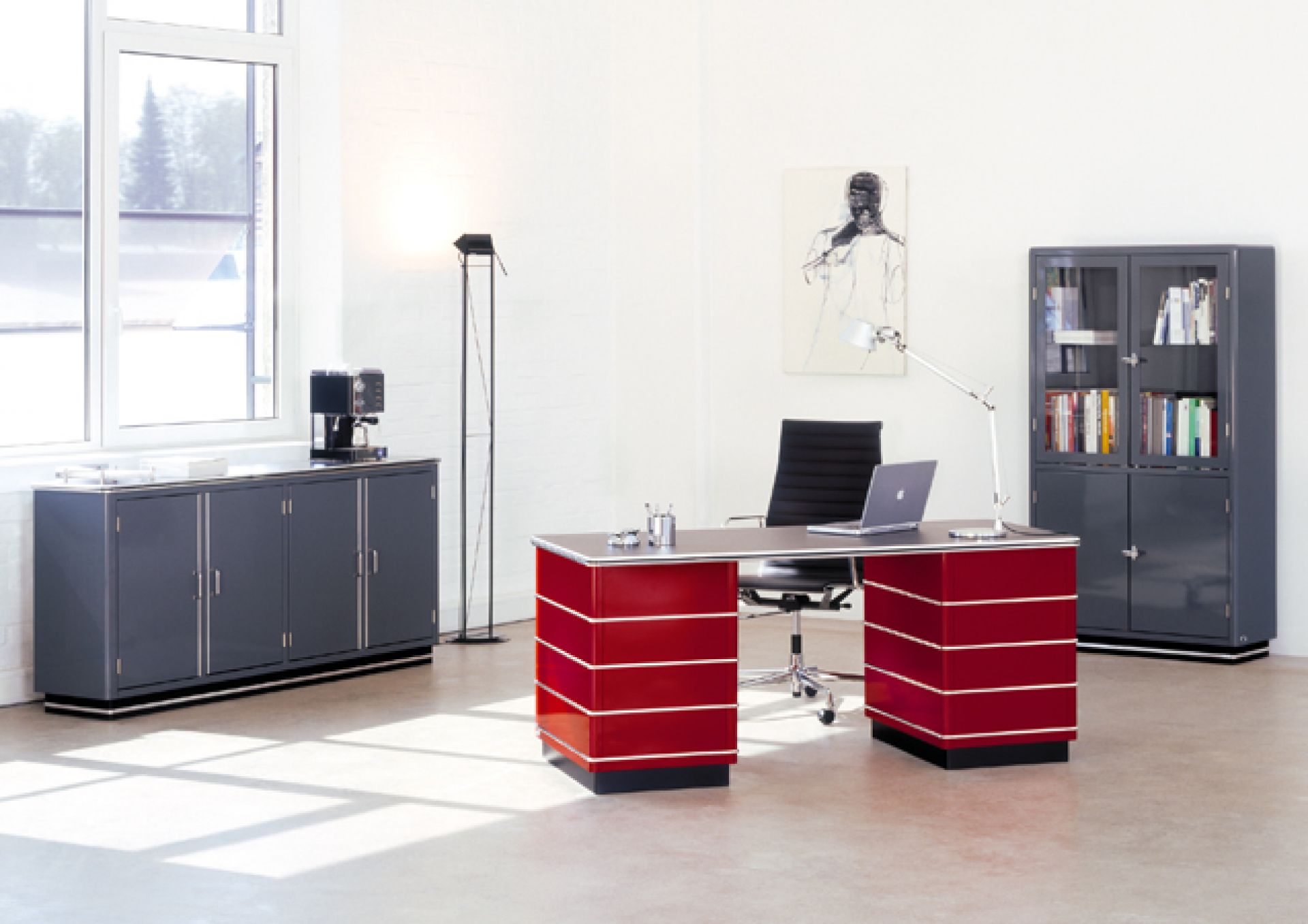 TBB 229 Classic Line bureau (avec bordures) Müller Möbelfabrikation 
