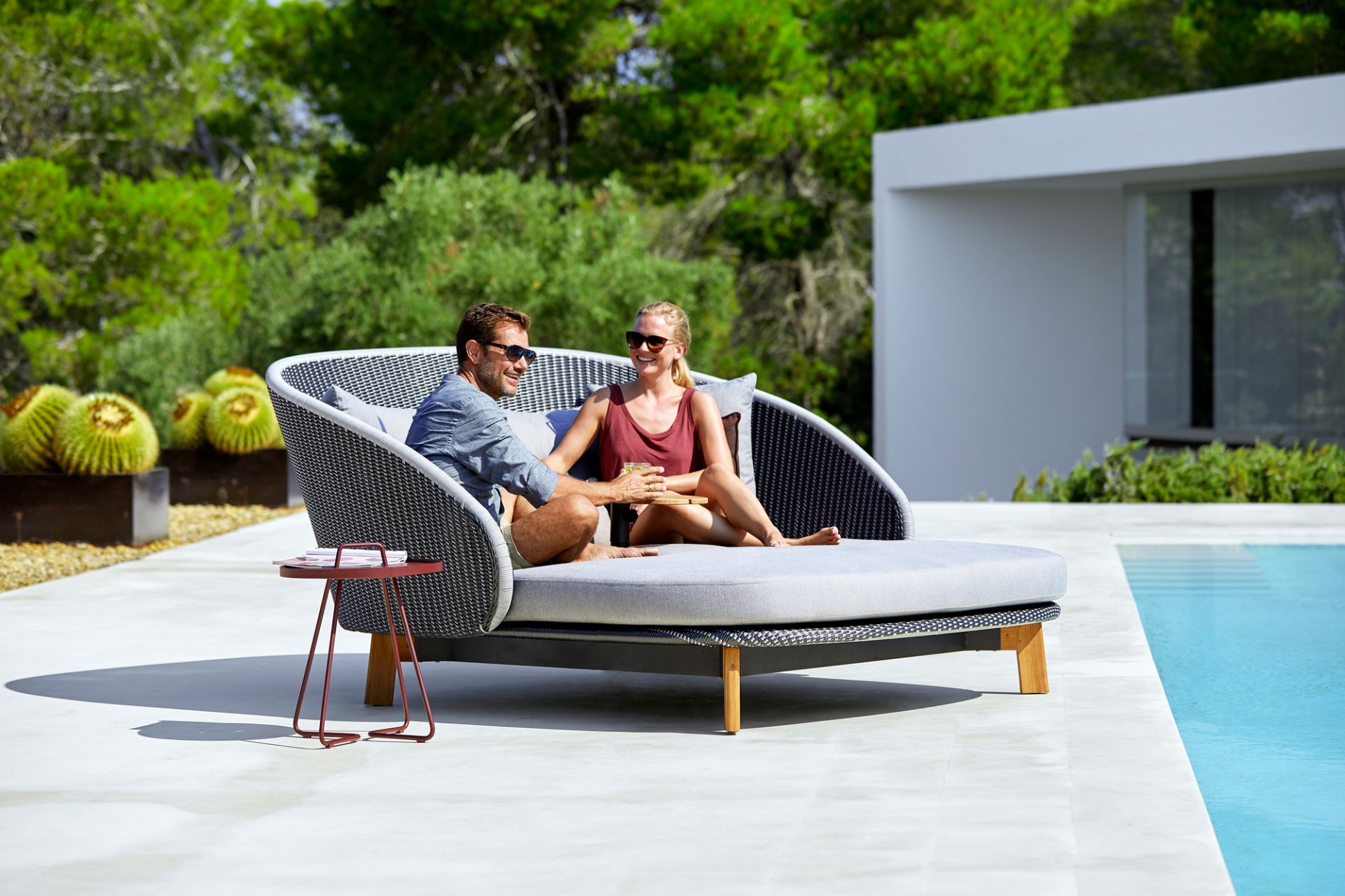 Peacock Outdoor Canapé avec Table und Coussins Cane-Line