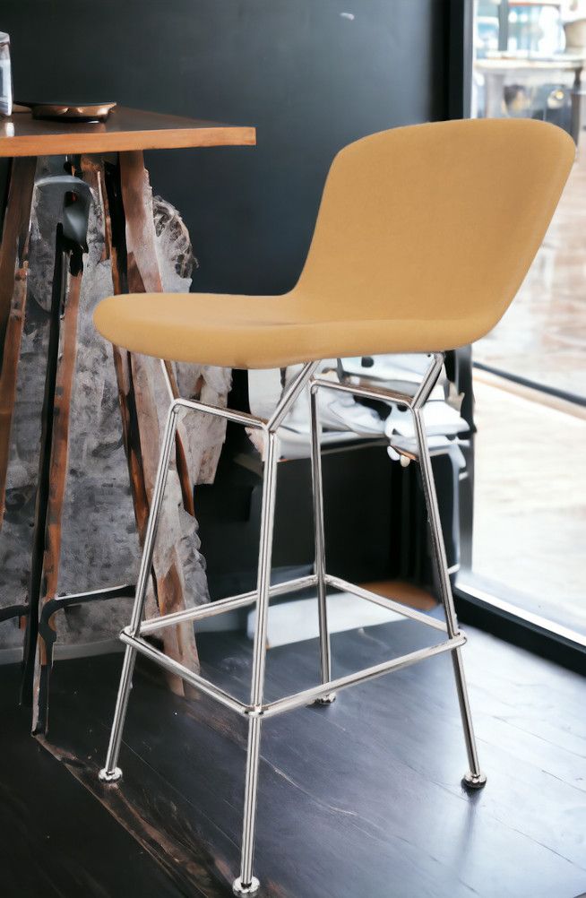 Bertoia Bar Stool Tabouret de bar en cuir de noyau Knoll International