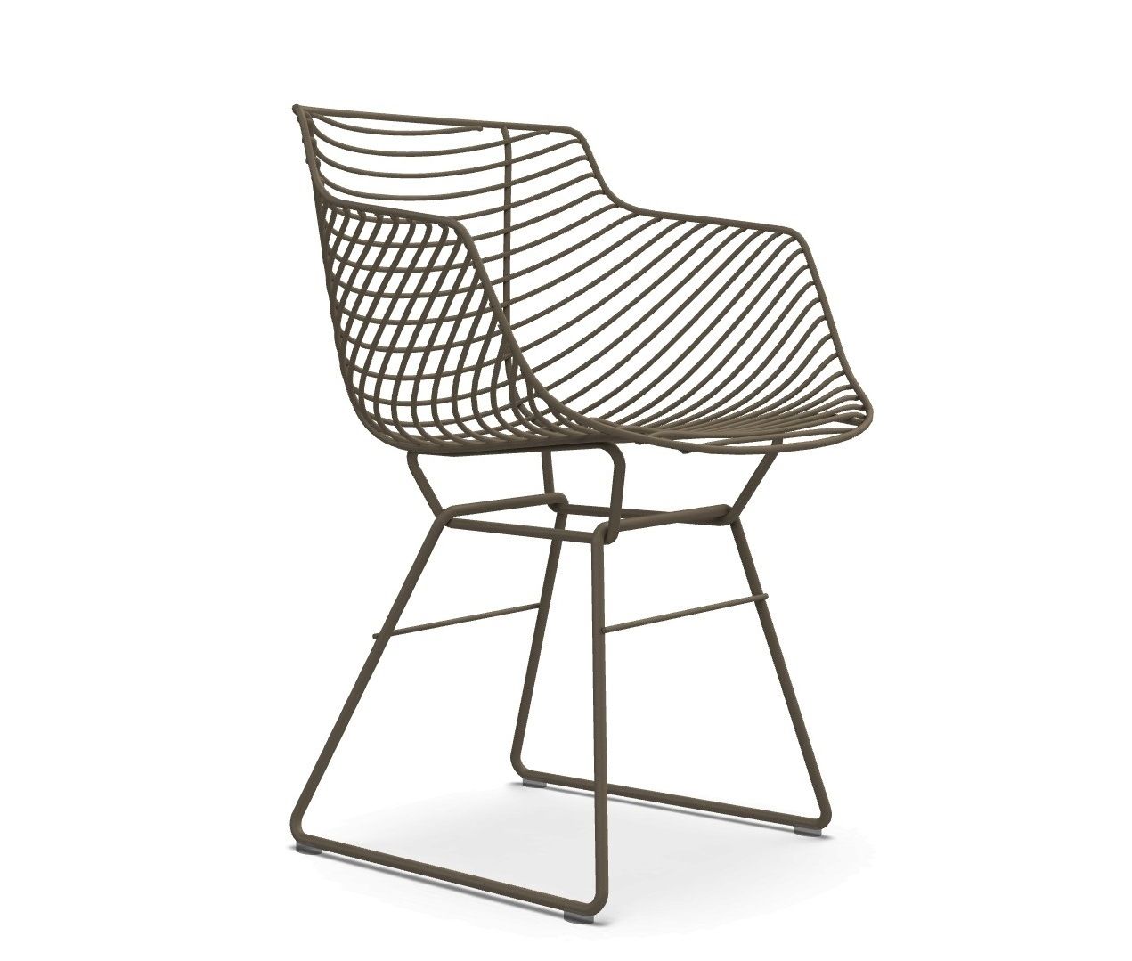 Flow Filo SLIM Indoor/Outdoor Chair Chaise piètement traîneau MDF Italia 