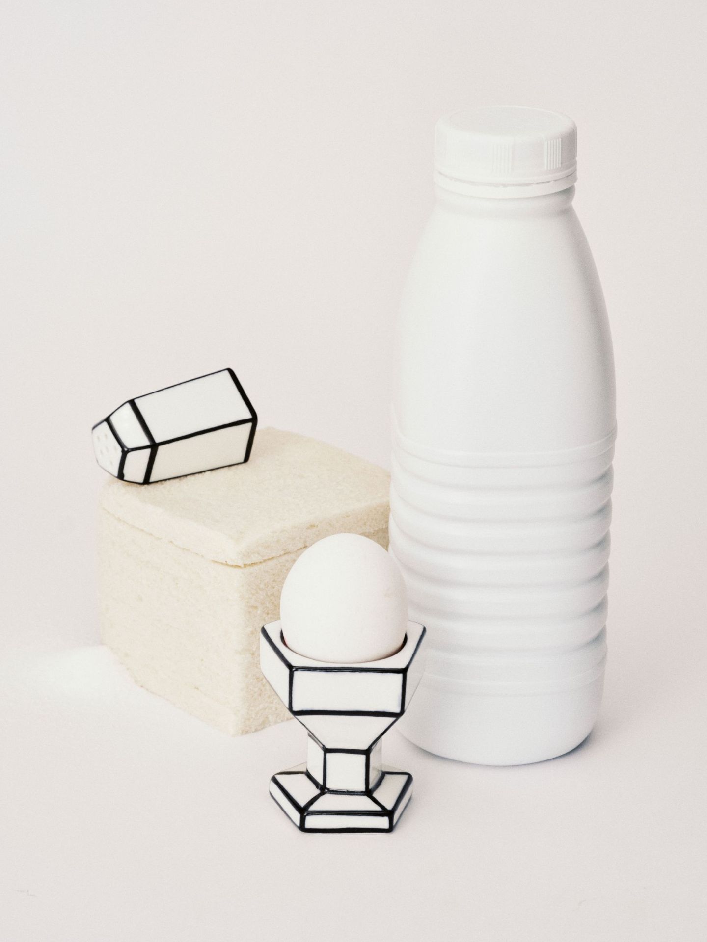 Coquetier blanc/noir Carte Blanche Serax   