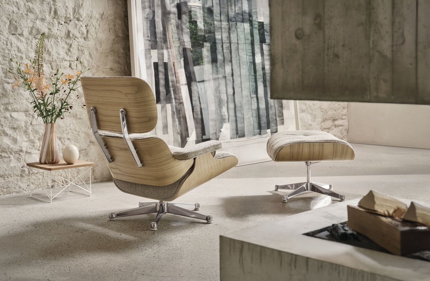 Eames Lounge Chair & Ottoman Armchair CONFIGURATEUR Cuir Premium F / Cuir Natural Vitra