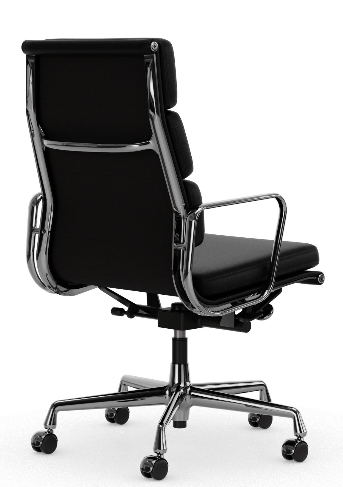 Soft Pad Chair EA219 / EA 219 CHROME / LEDER NERO Fauteuil Vitra OFFRE SPECIALE