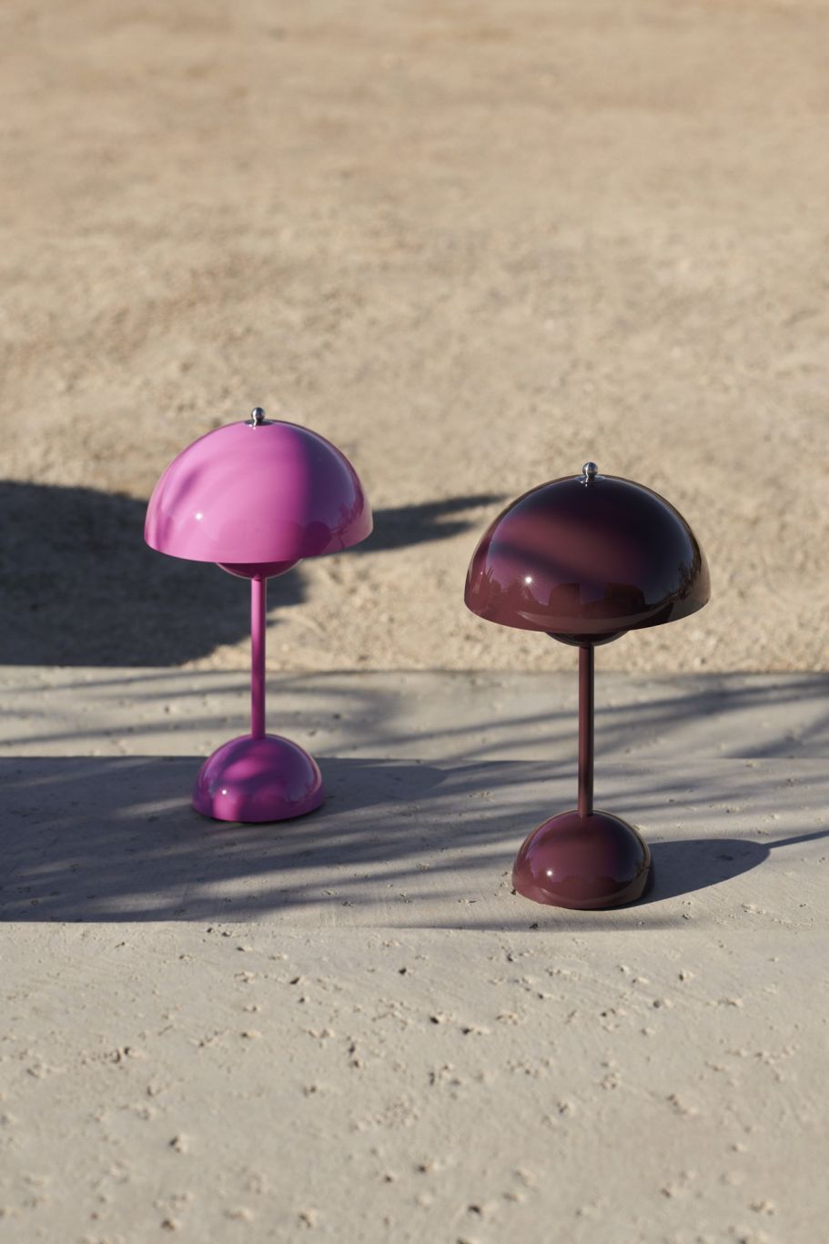 Flowerpot VP9 Portable Lampe à batterie / Lampe de table avec USB AndTradition Tangy pink