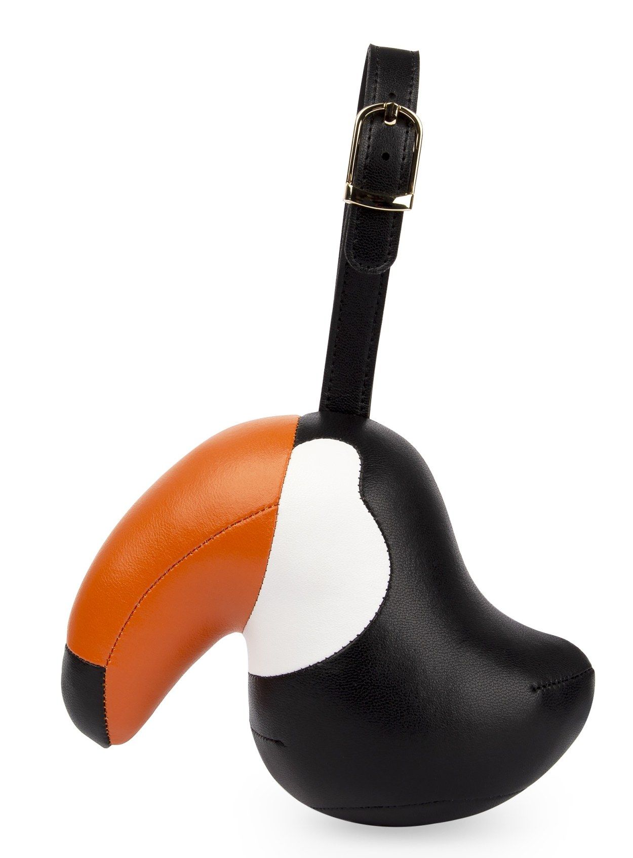 Bag Charm Pendentif de sac Toucan Toco Noir / Orange Züny 