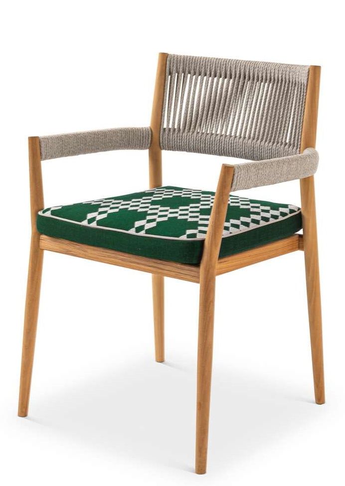 Dine Out Chair chaise avec coussin Cassina Zaire Verde