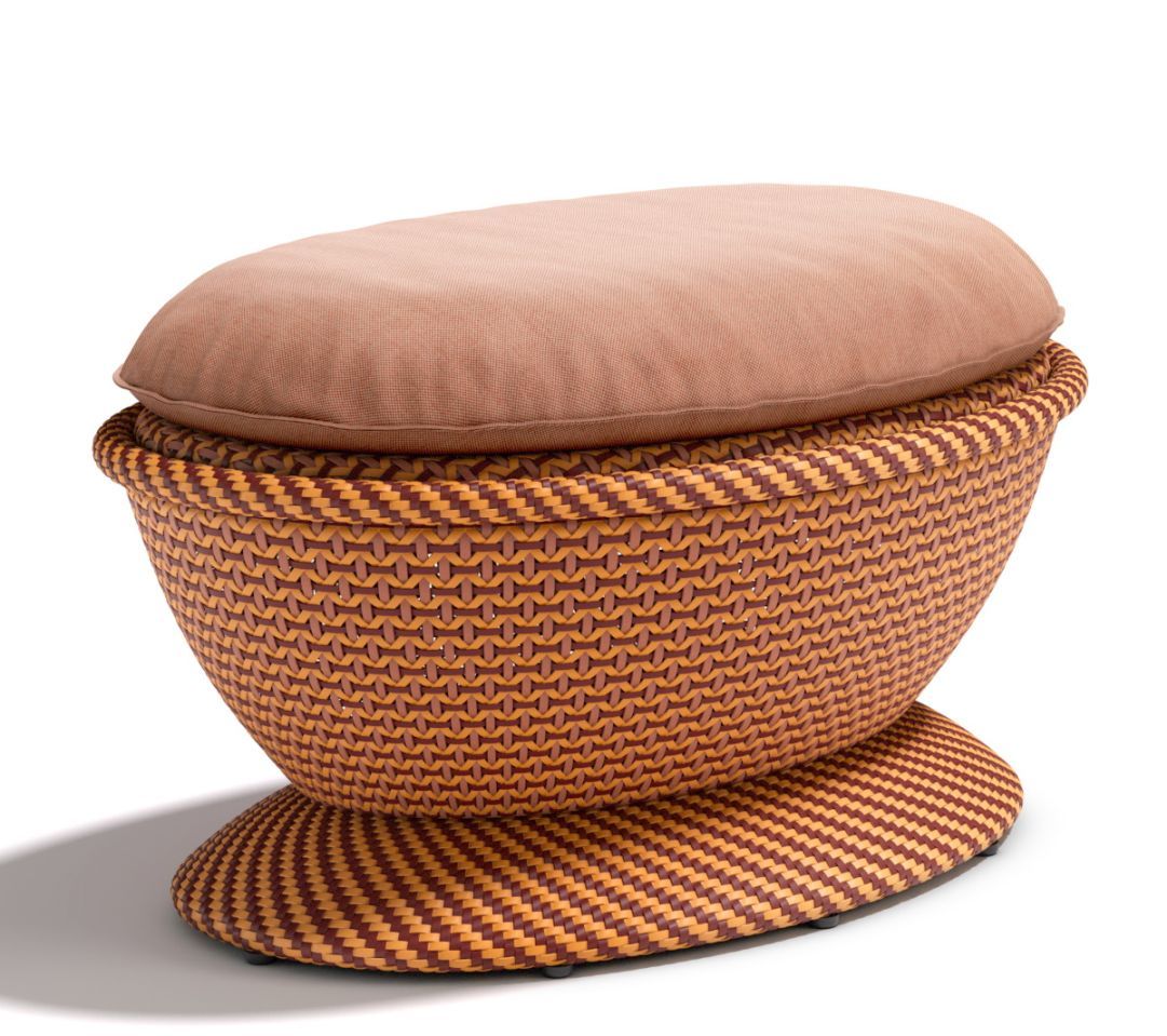 Tabouret Papyon avec coussin d'assise Dedon