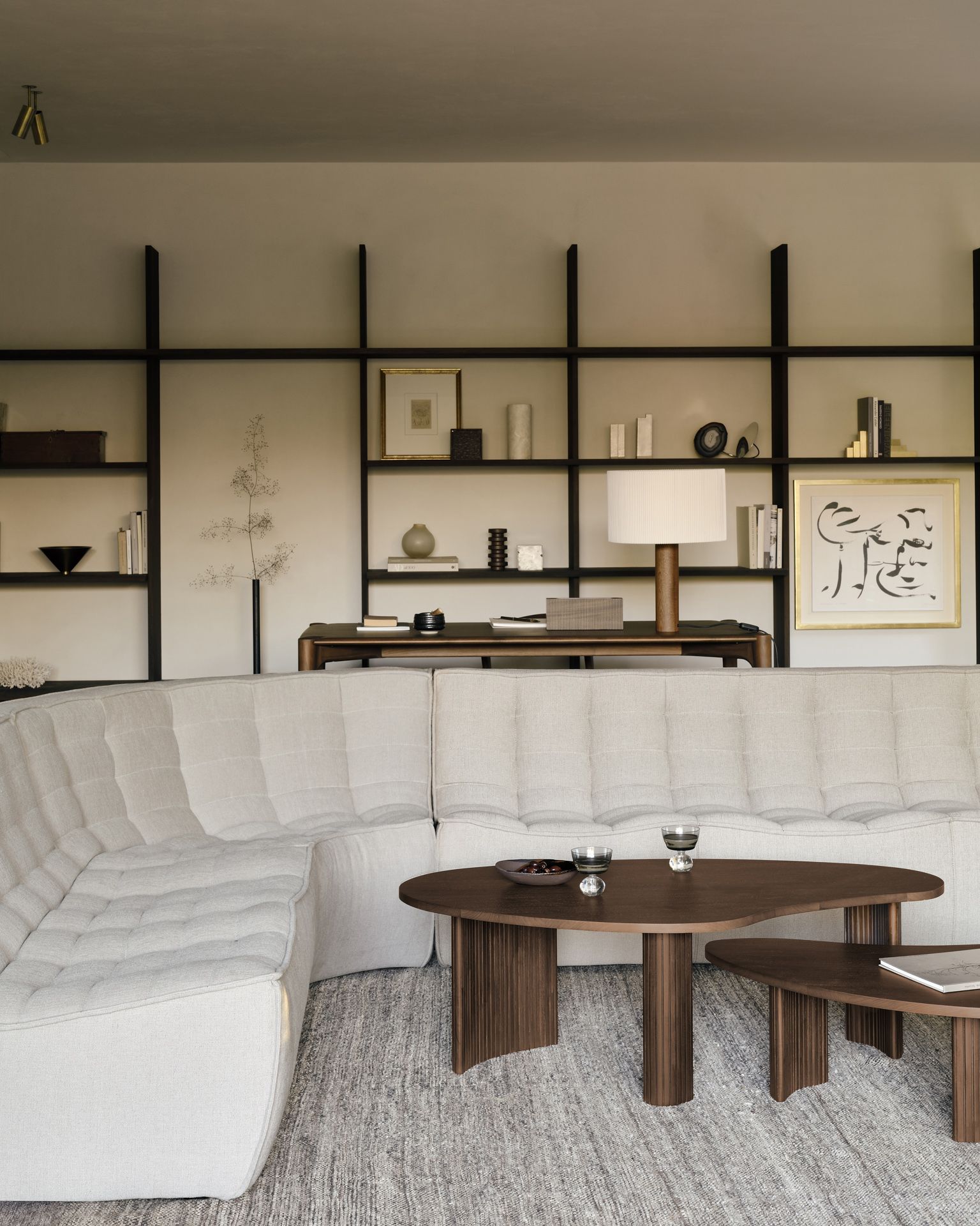 N701 Canapé 2 places gris foncé Ethnicraft