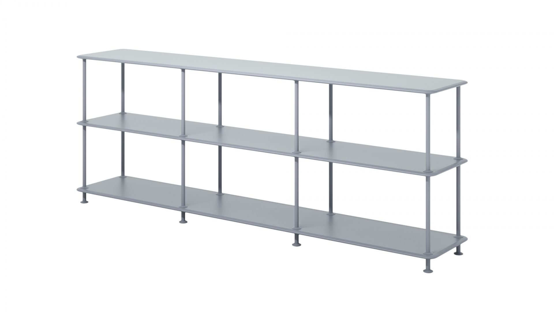 Montana Free Regal in Fjord: Freistehendes, modernes Regal mit drei Ablageflächen.