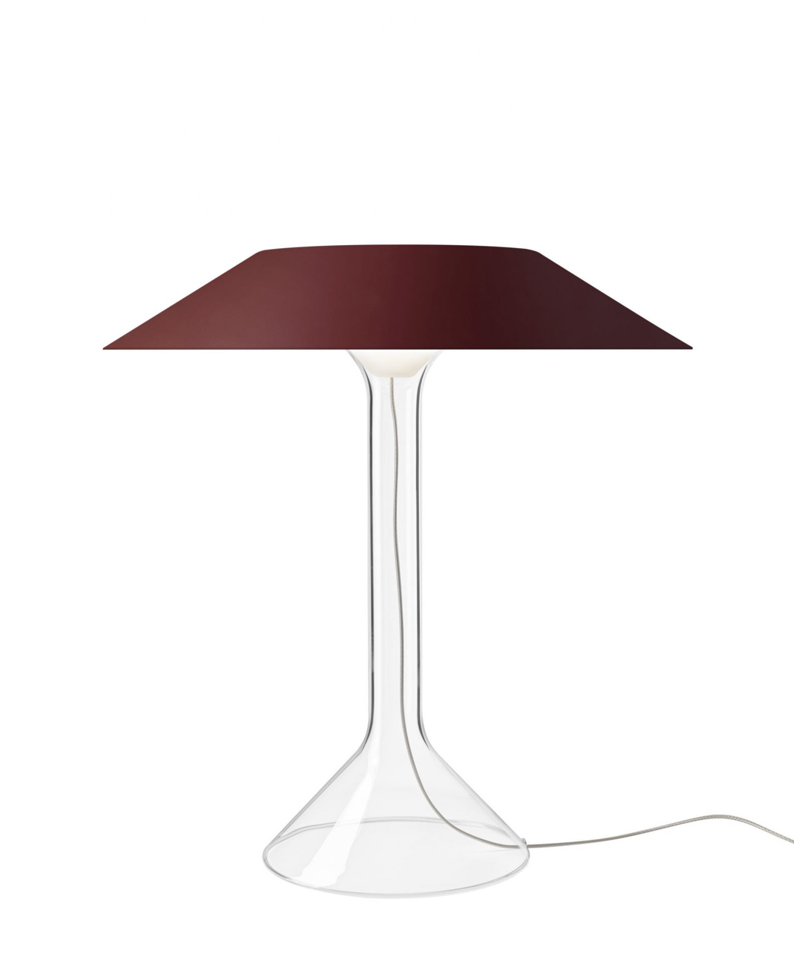 Chapeaux Lampe de table métal Rouge foncé Foscarini