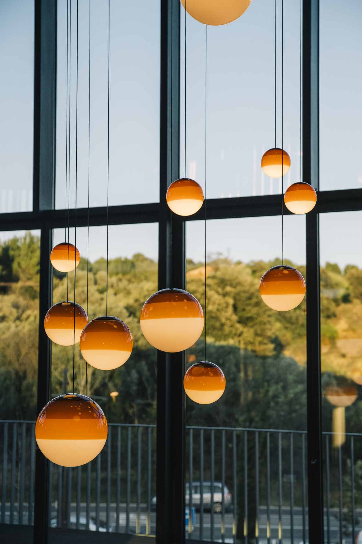 Dipping Light 40 LED Suspension marset Ambre