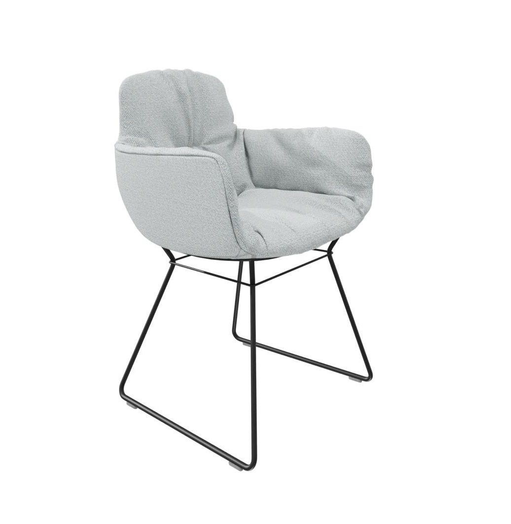 Leya chaise accoudoir haute Tissu Safire Freifrau Manufaktur