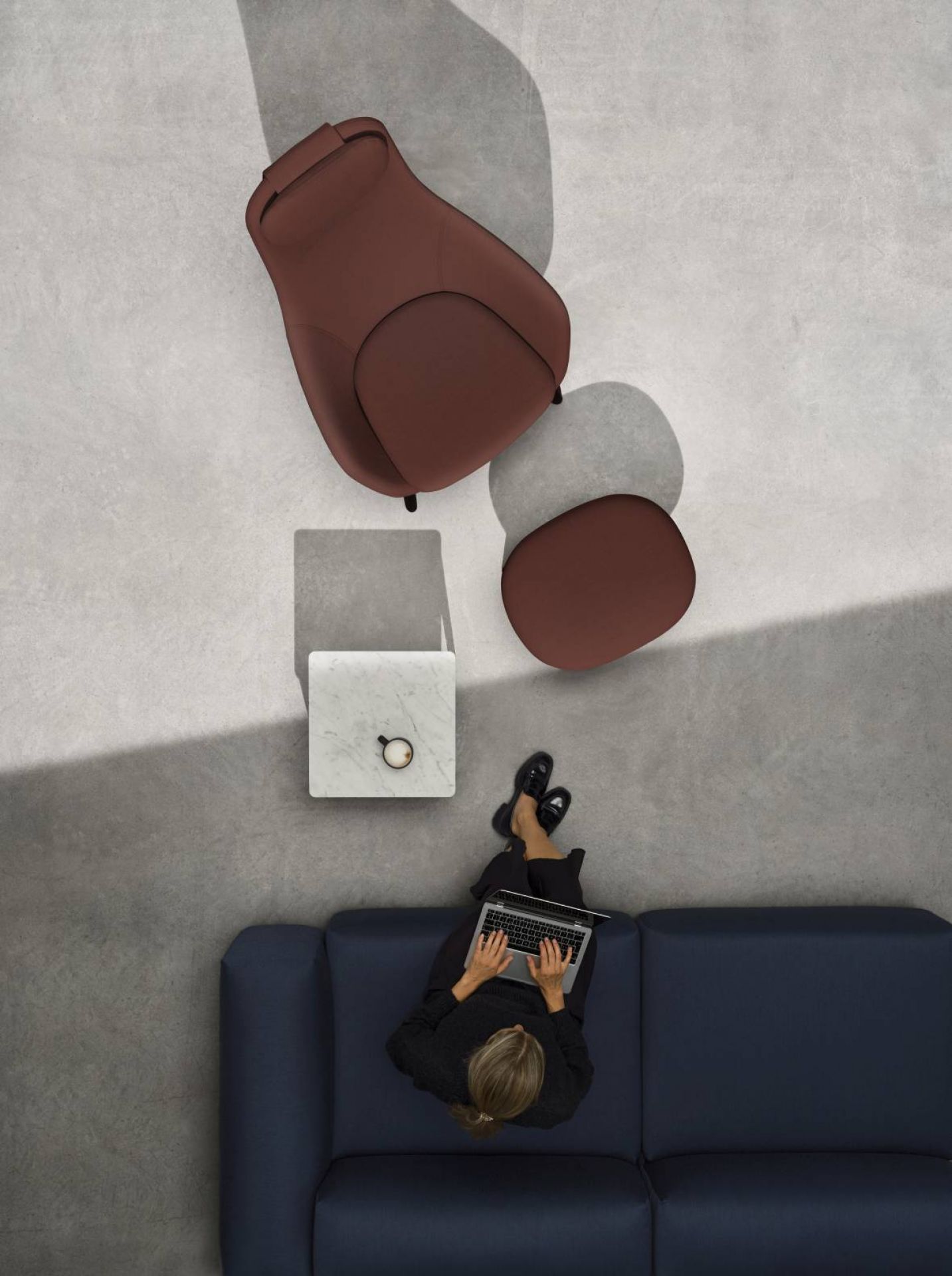 Hal Lounge Chair Fauteuil + Ottoman Coussin d'assise en vrac Vitra  