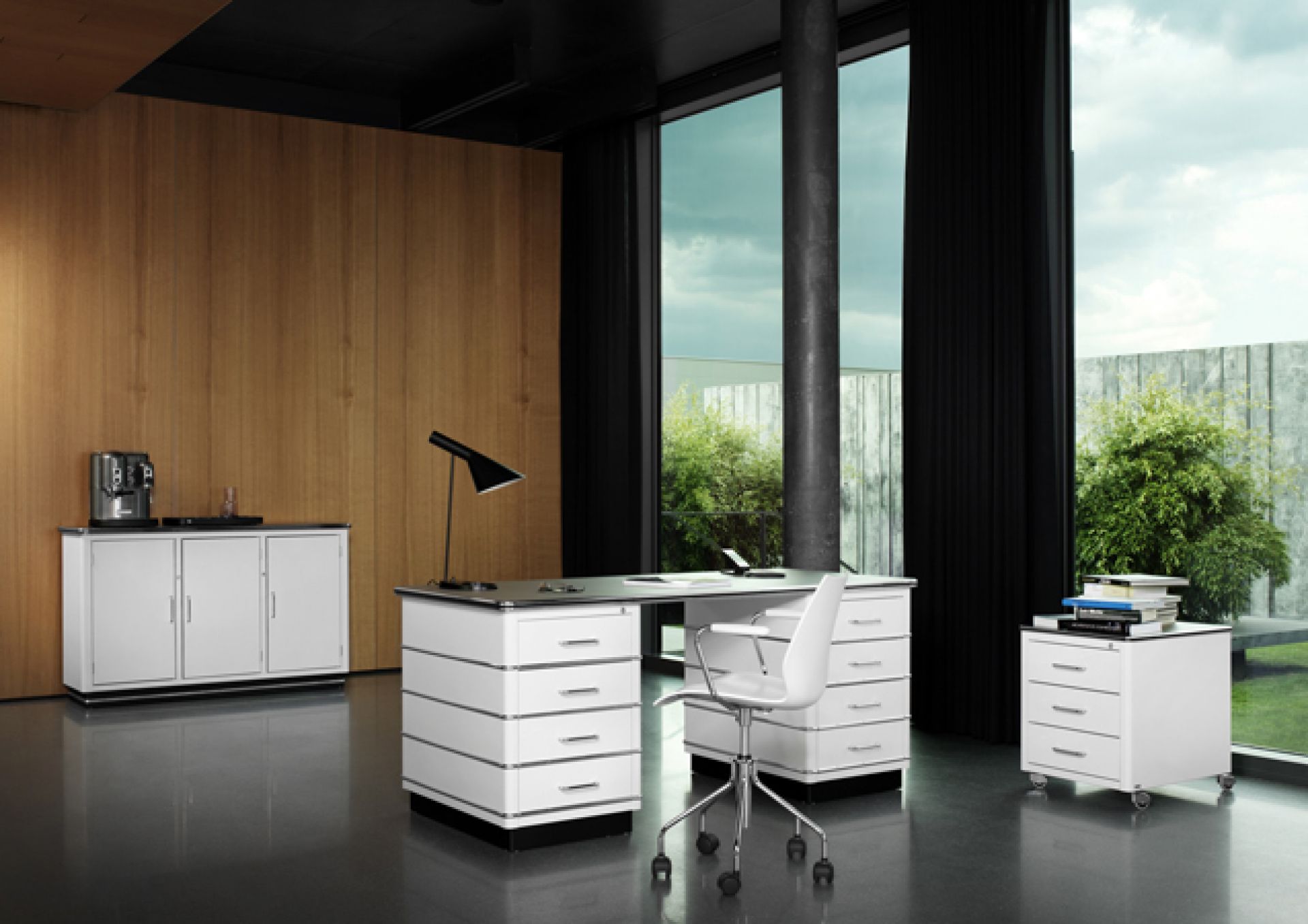 TBB 229 Classic Line bureau (avec bordures) Müller Möbelfabrikation 