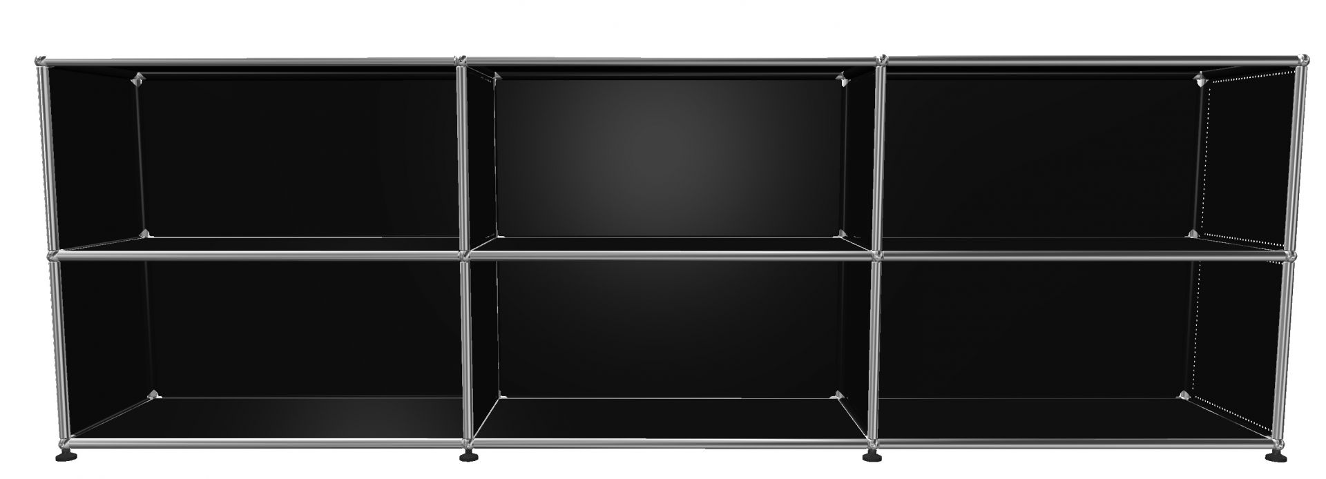 USM Haller Étagère H 75 cm Noir graphite - FAST DELIVERY