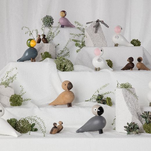 Songbirds Oiseaux chanteurs Figure en bois Rossignol Kay Bojesen