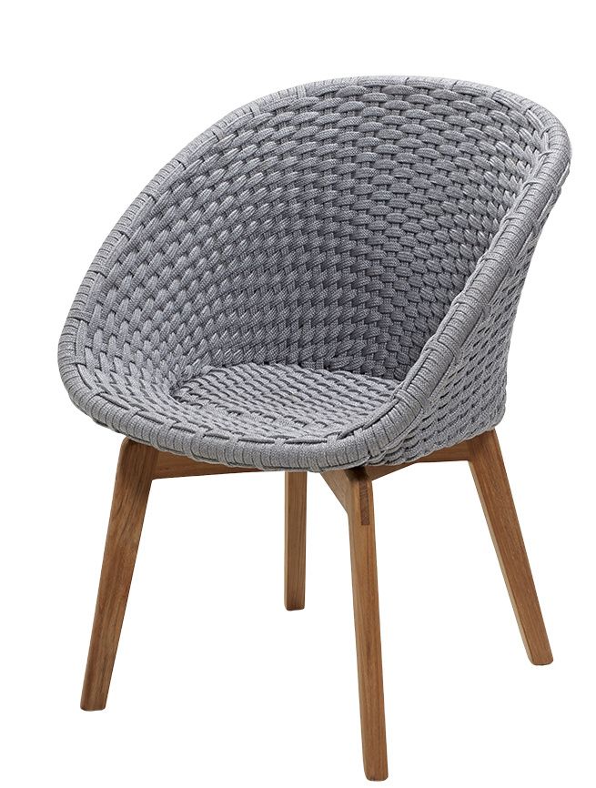 Peacock Outdoor Sessel Rope Cane-Line hellgrau