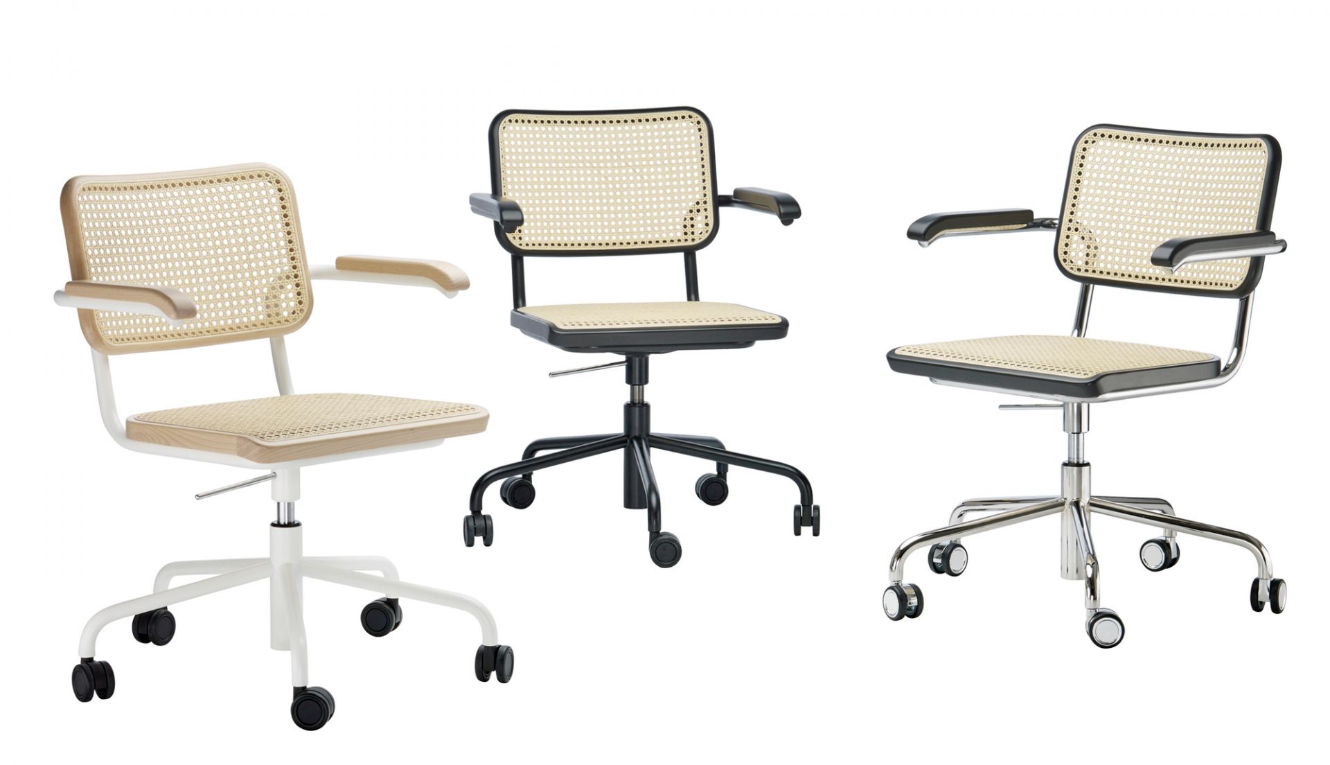 S 64 VDR Atelier Chaise Pivotante tuyaux en acier Thonet
