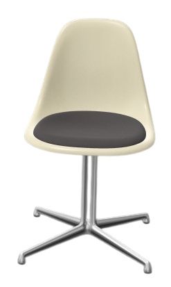 Eames Fiberglass Side Chair DSL avec coussin d'assise Vitra 