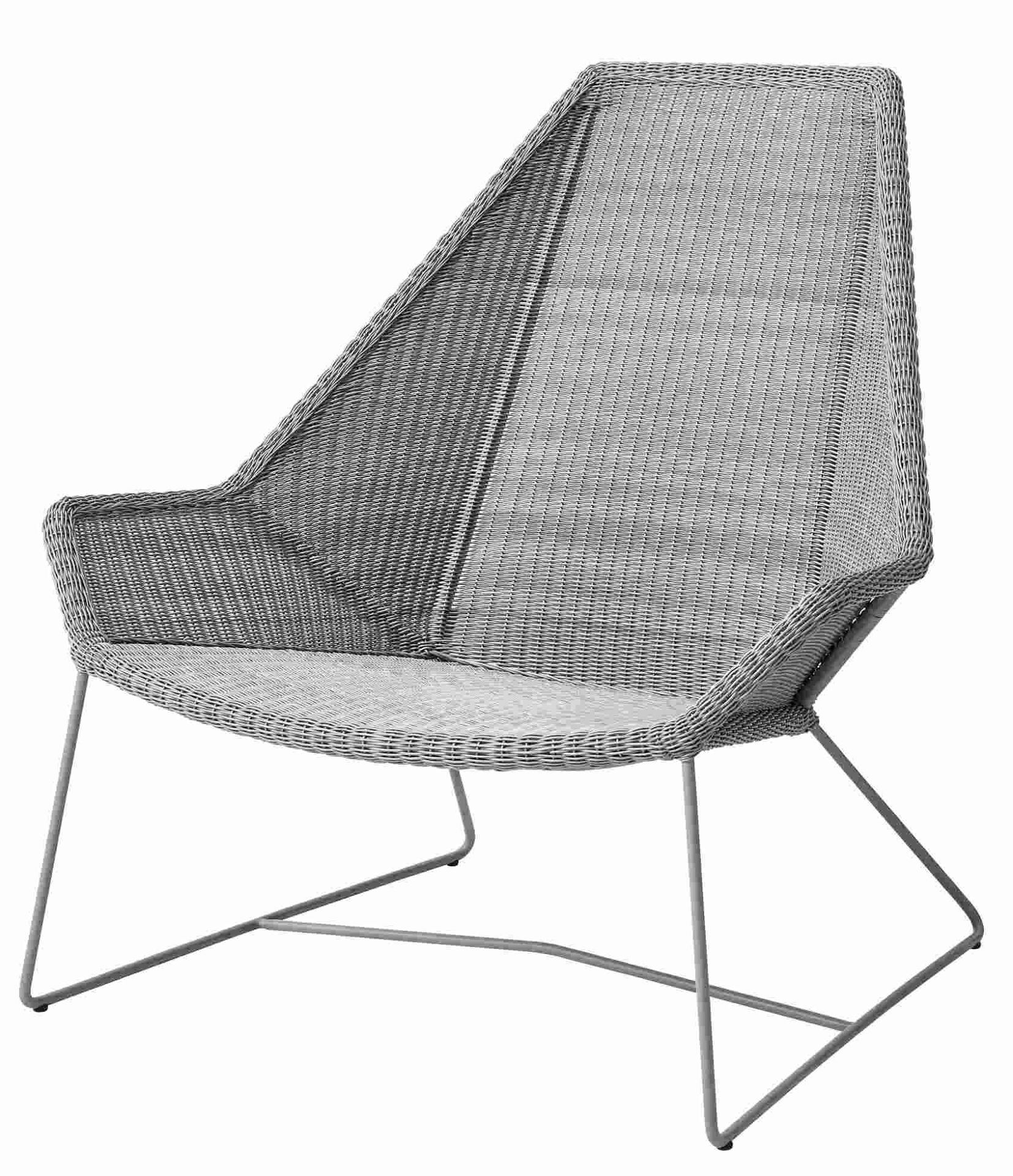 Breeze Chaise d'extérieur de highback Cane-Line Taupe