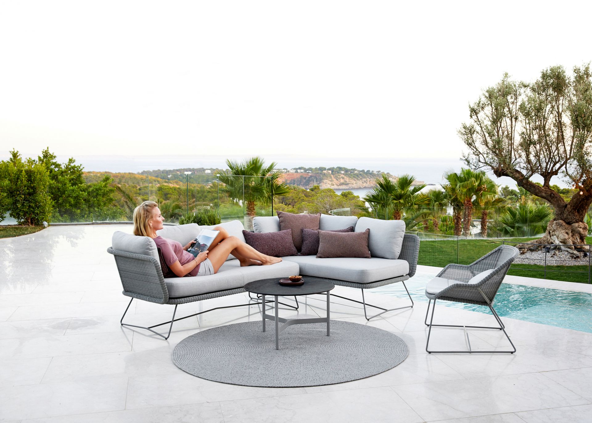 Horizon Outdoor Sofa modulaire 2 places droit Cane-Line