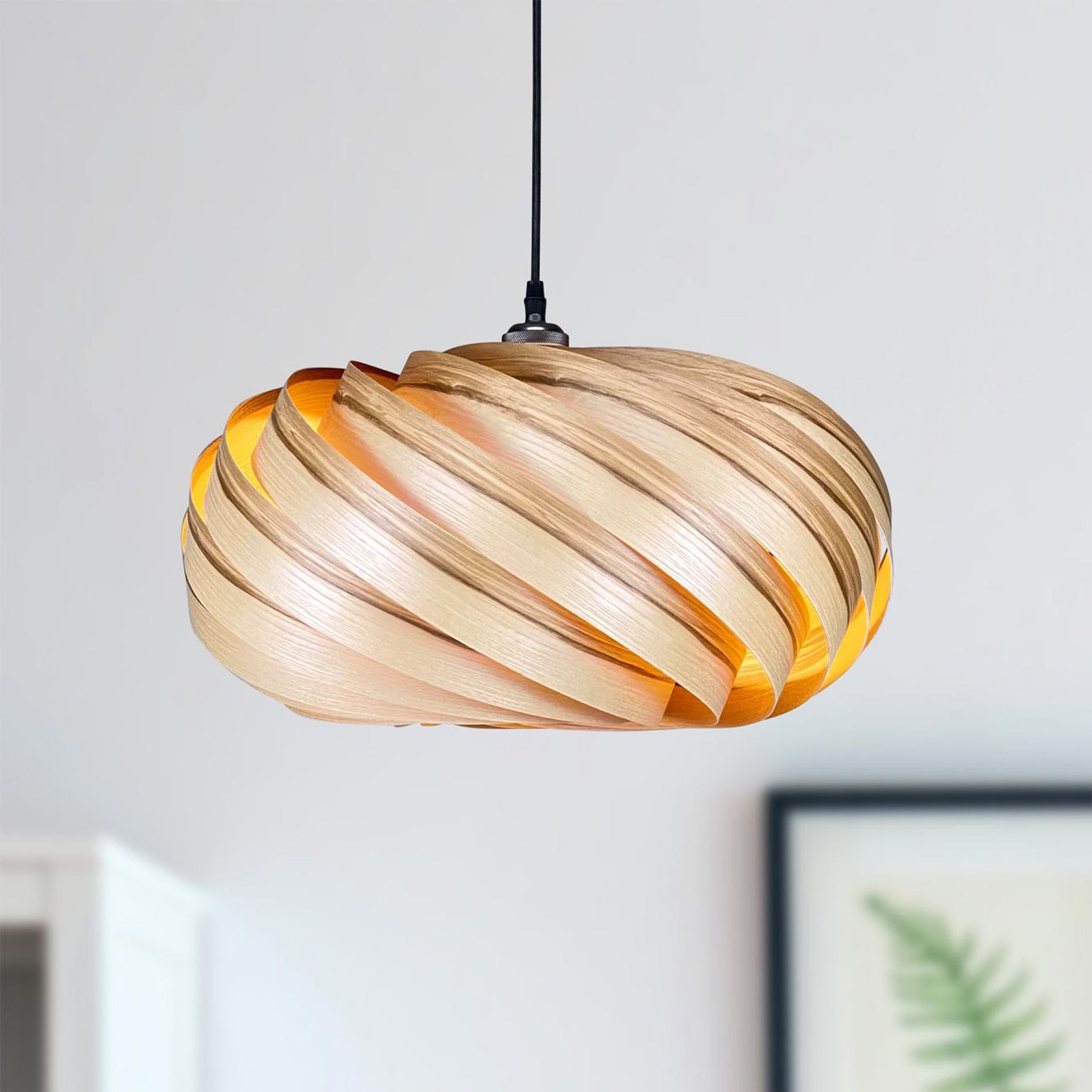 Quiescenta Lampe à suspendre Ø45 cm Frêne Gofurnit