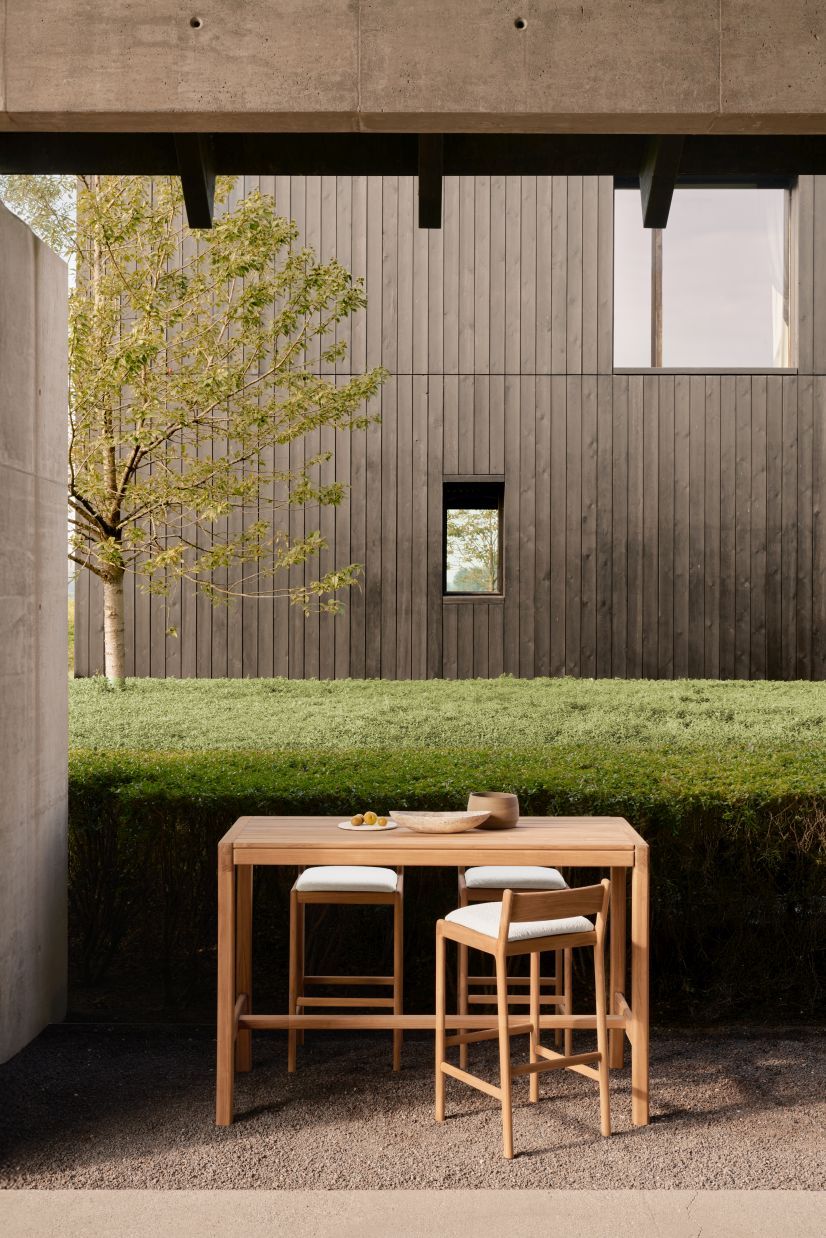 Tabouret de bar d'extérieur Jack en teck Ethnicraft