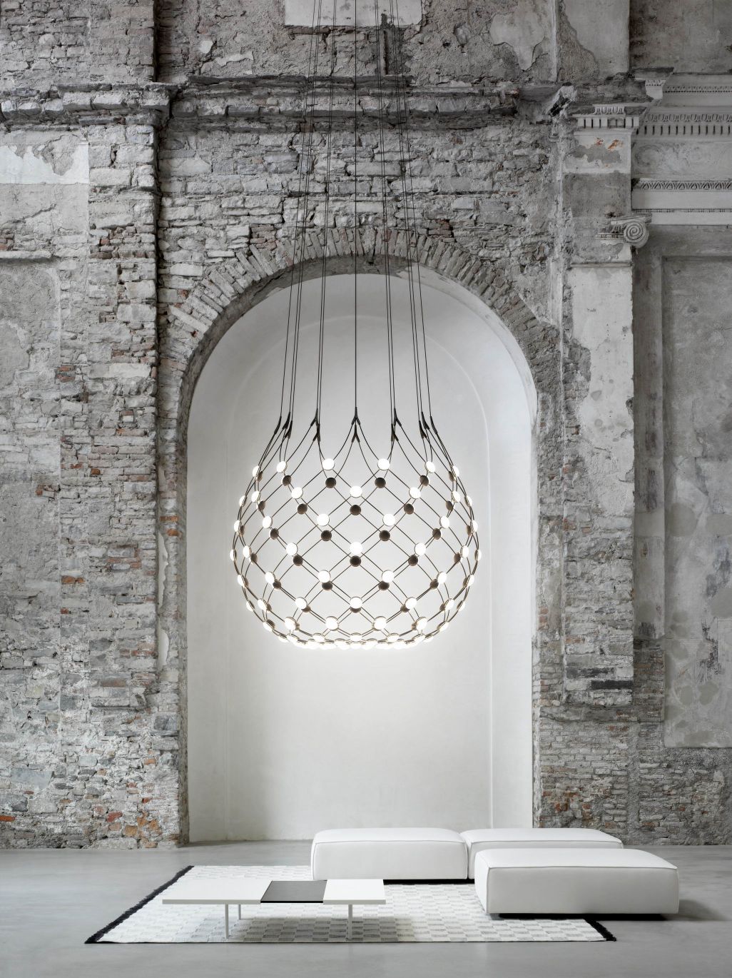 D86 Mesh Plafonnier Ø100cm - Longueur du câble 1m Luceplan