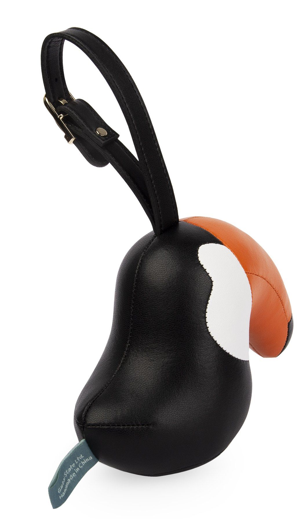 Bag Charm Pendentif de sac Toucan Toco Noir / Orange Züny 