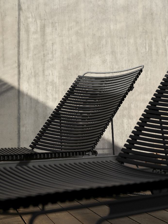 Click Chaise Longue ajustable Bain de soleil extérieur HOUE