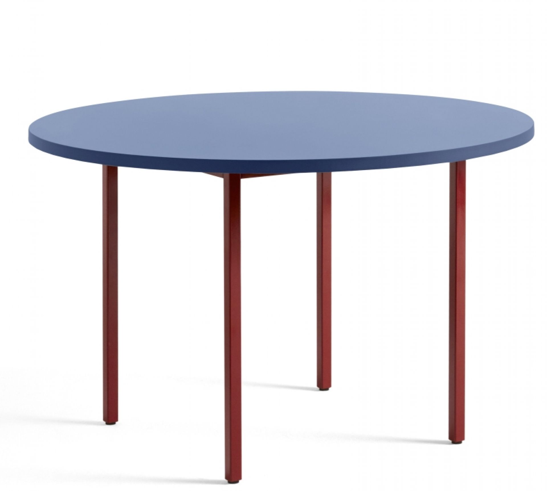 Two Colour Table 120 cm Hay Bleu - Rouge marron