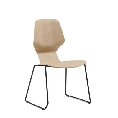 Chaise Oblikant piètement à patins Prostoria