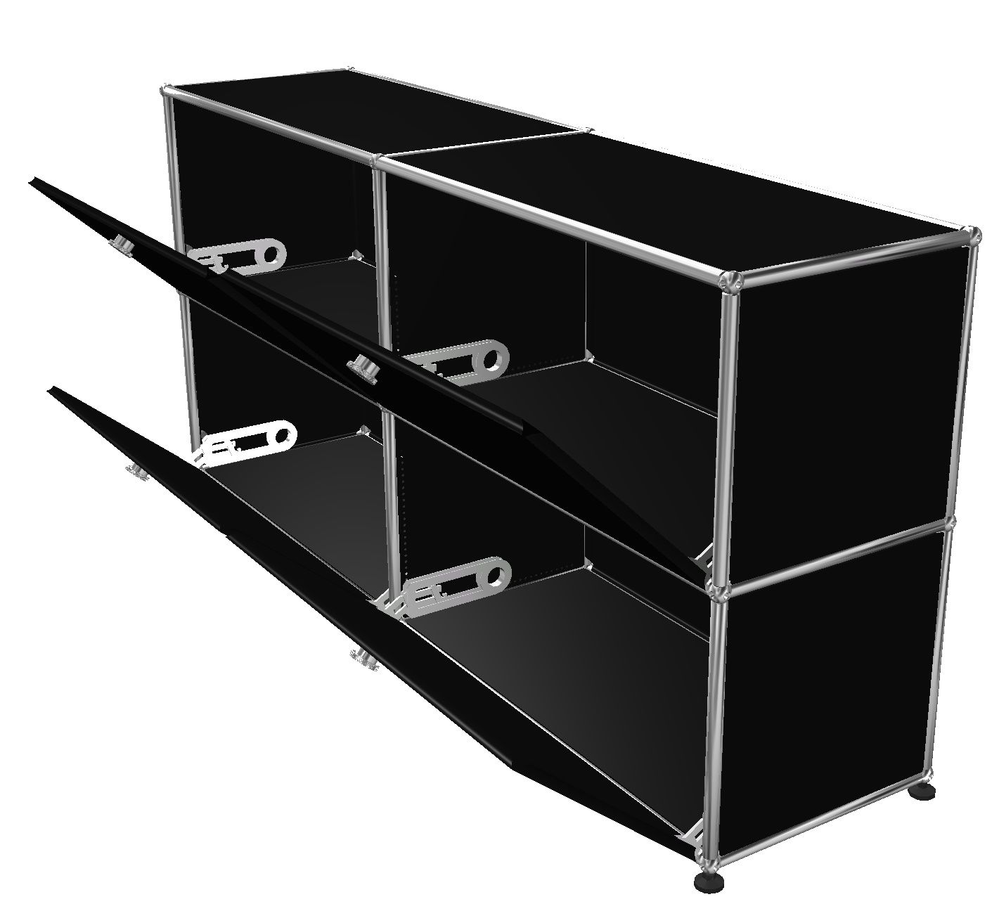 USM Haller Buffet 4 dossiers Noir graphite - FAST DELIVERY