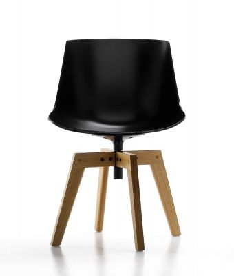 Flow Chair Stuhl 4 jambes chêne MDF Italia