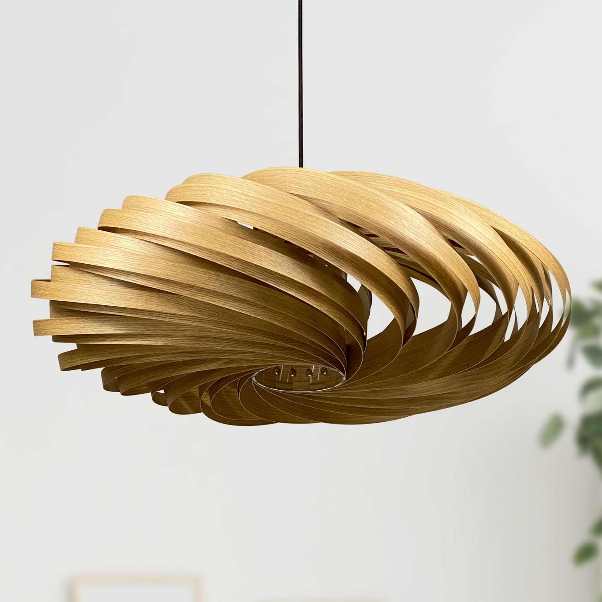 Veneria Lampe à suspendre Ø70 cm Chêne Gofurnit