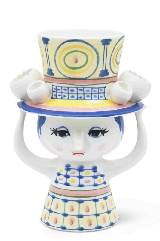 Dame au chapeau Vase H 20,5 cm Bjorn Wiinblad 