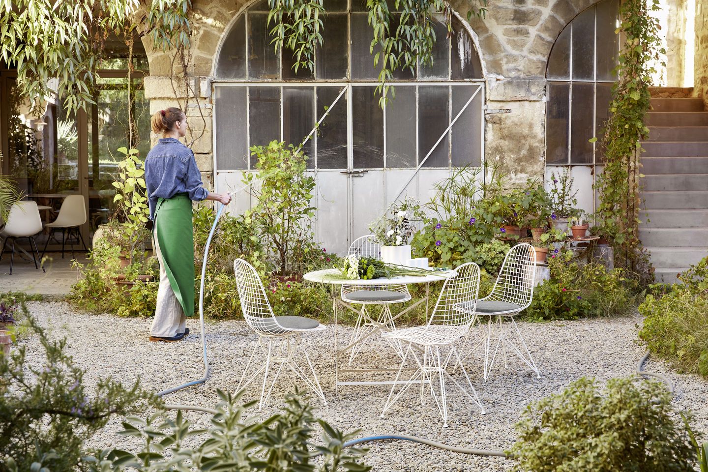 DKR Wire Chair Chaise assise rembourree Vitra
