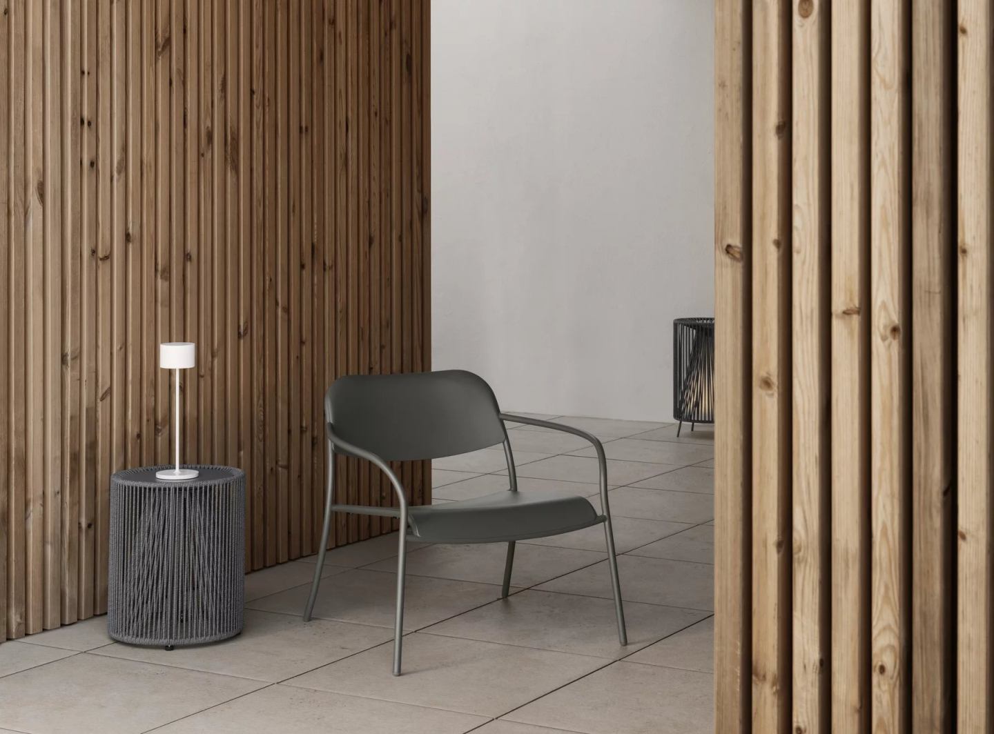 Rope Side Table Table d'appoint H 43 cm Intérieur / Extérieur Blomus