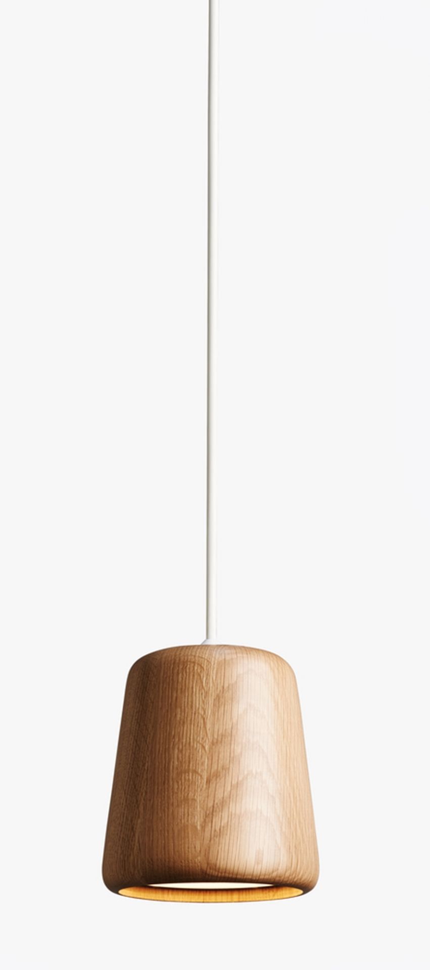 Material Pendant lamp Holz New Works-Eiche natur / weiß