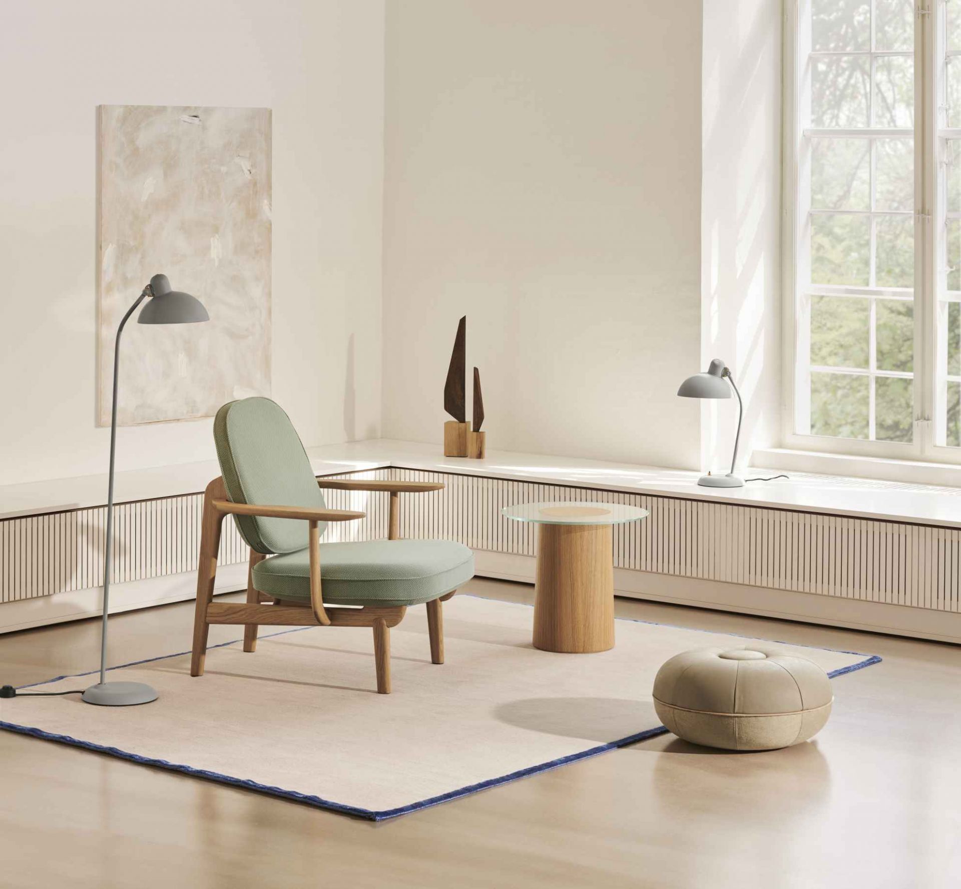 6556 T Lampe de table KAISER idell Fritz Hansen Easy grey